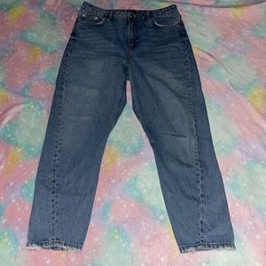 Topshop twist seam mom jeans